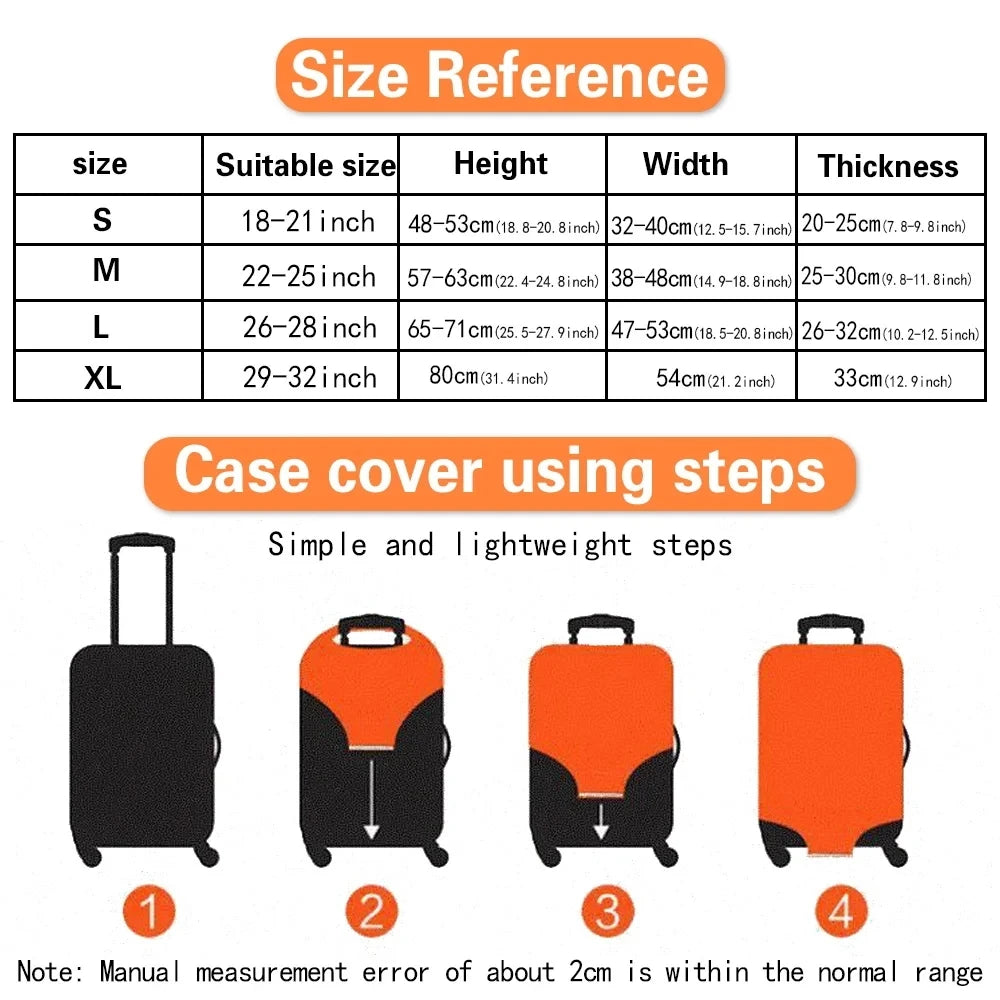 Housse de protection pour valise en tissu extensible