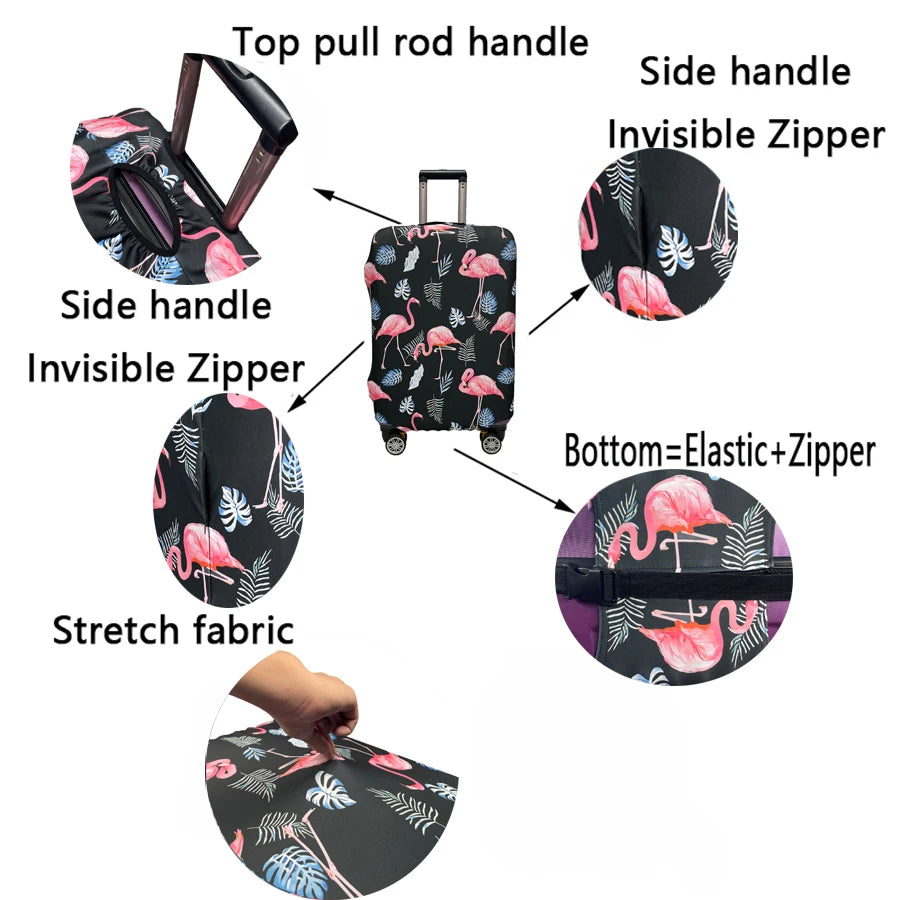 Housse de protection pour valise en tissu extensible